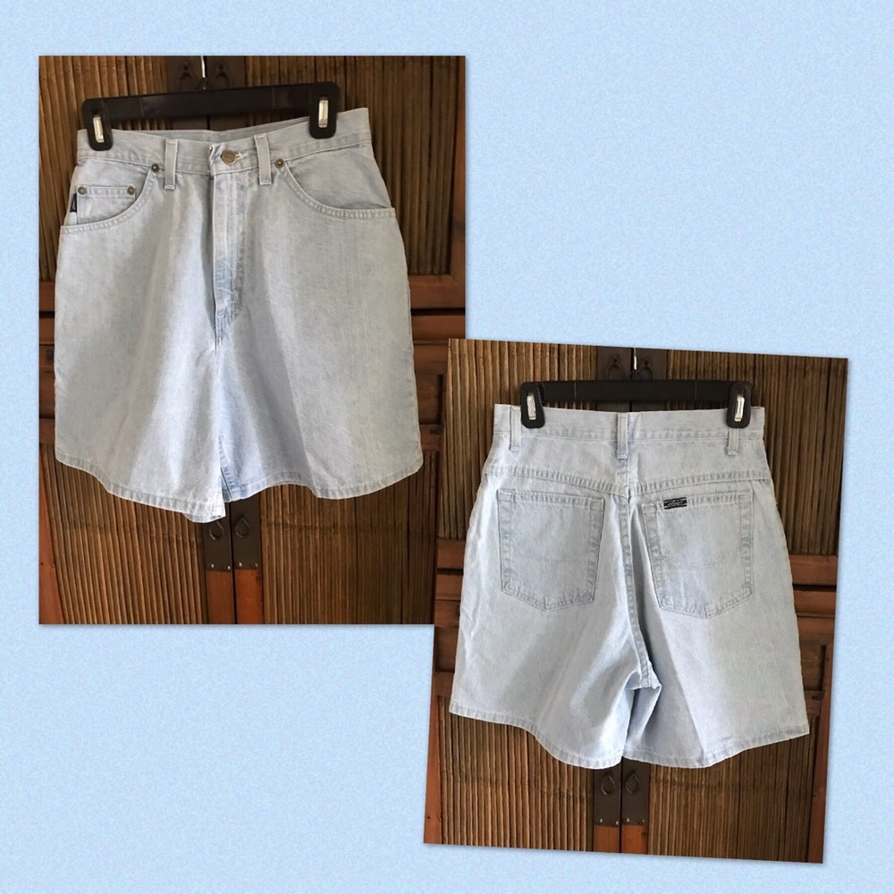 Retro Washed Blue Shorts